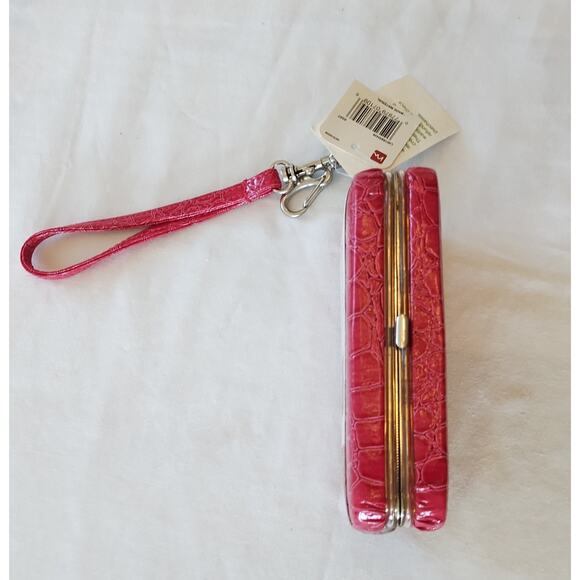Mundi Smart Phone Croco Wristlet Case, Pink - Picture 3 of 9
